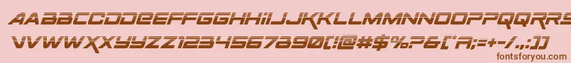 Spacerangerhalfital Font – Brown Fonts on Pink Background