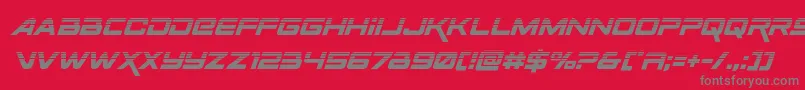 Spacerangerhalfital Font – Gray Fonts on Red Background