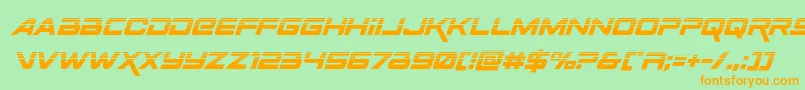 Spacerangerhalfital Font – Orange Fonts on Green Background