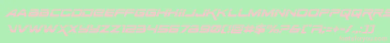 Spacerangerhalfital Font – Pink Fonts on Green Background