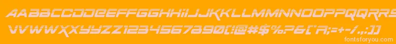 Spacerangerhalfital Font – Pink Fonts on Orange Background