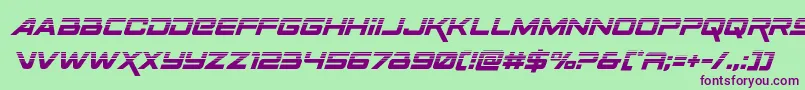 Spacerangerhalfital Font – Purple Fonts on Green Background