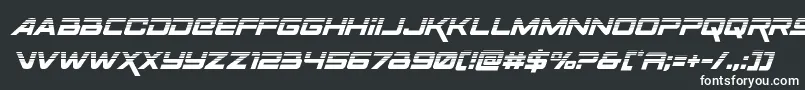 Spacerangerhalfital-fontti – valkoiset fontit mustalla taustalla