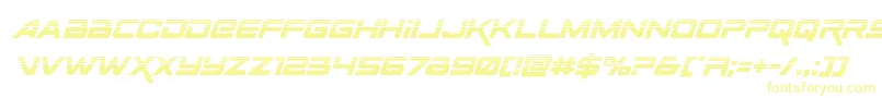 Spacerangerhalfital Font – Yellow Fonts on White Background