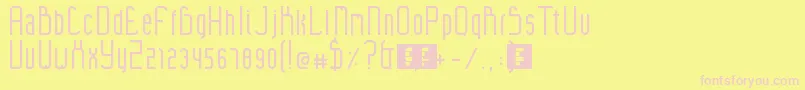 Ines Font – Pink Fonts on Yellow Background