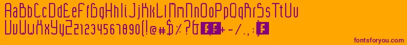 Ines Font – Purple Fonts on Orange Background