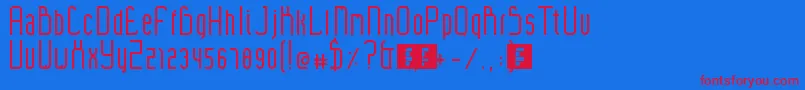 Ines Font – Red Fonts on Blue Background