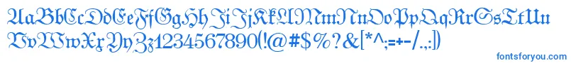 Kabinettfraktur Font – Blue Fonts on White Background