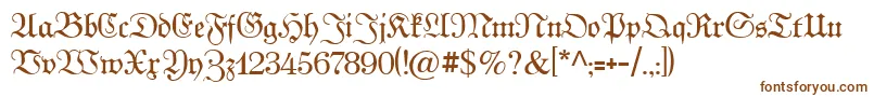 Kabinettfraktur Font – Brown Fonts on White Background