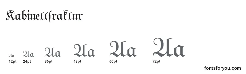 Размеры шрифта Kabinettfraktur