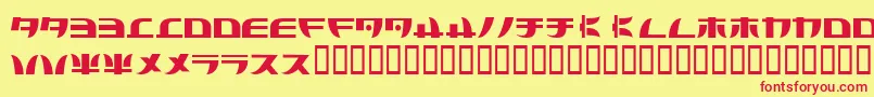 Tecnojap Font – Red Fonts on Yellow Background
