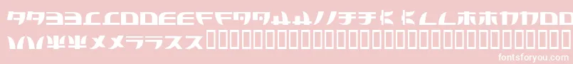 フォントTecnojap – ピンクの背景に白い文字