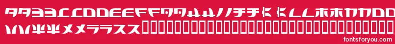 Tecnojap Font – White Fonts on Red Background