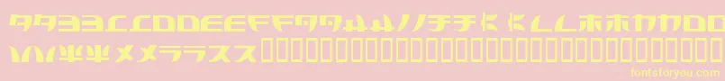 Tecnojap Font – Yellow Fonts on Pink Background