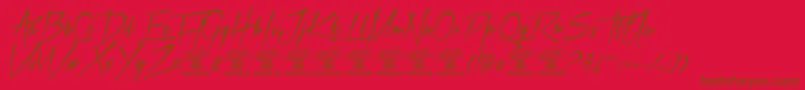 Xtreem2Personaluse Font – Brown Fonts on Red Background