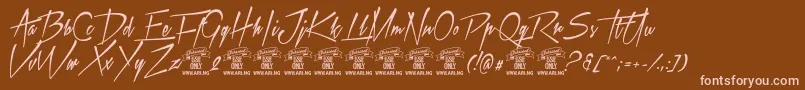 More about Xtreem2Personaluse Font Xtreem2Personaluse Font – Pink Fonts on Brown Background