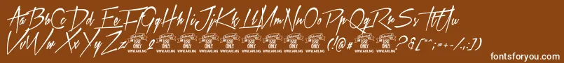 Xtreem2Personaluse Font – White Fonts on Brown Background
