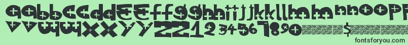 フォントSpecialexit – 緑の背景に黒い文字