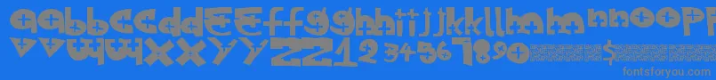 フォントSpecialexit – 青い背景に灰色の文字