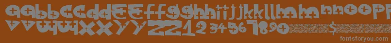 フォントSpecialexit – 茶色の背景に灰色の文字