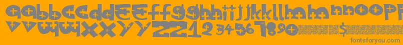 Specialexit Font – Gray Fonts on Orange Background