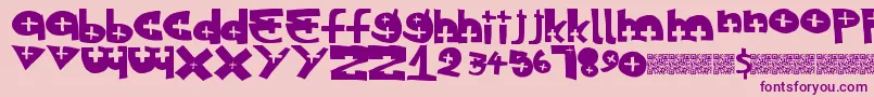 Specialexit Font – Purple Fonts on Pink Background