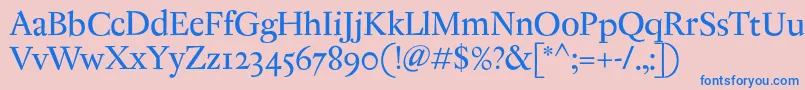 AntiqueRegent Font – Blue Fonts on Pink Background