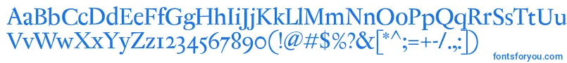 AntiqueRegent Font – Blue Fonts on White Background