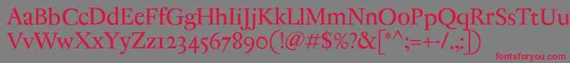 AntiqueRegent Font – Red Fonts on Gray Background