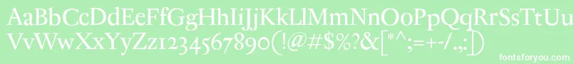 AntiqueRegent Font – White Fonts on Green Background
