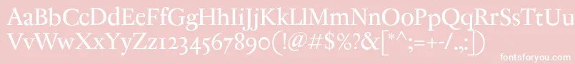 AntiqueRegent Font – White Fonts on Pink Background