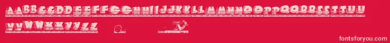 Rroadrunner Font – Pink Fonts on Red Background