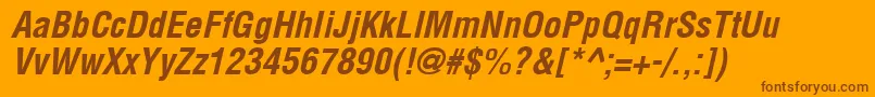 fuente Arenacondensed Bold Italic – Fuentes Marrones Sobre Fondo Naranja