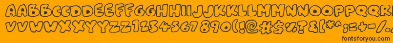 Snowblobs Font – Black Fonts on Orange Background