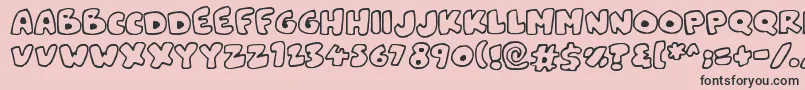 Snowblobs Font – Black Fonts on Pink Background