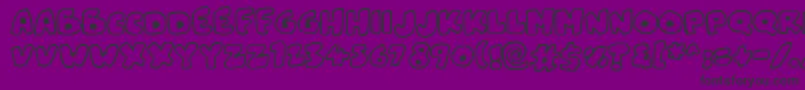 Snowblobs Font – Black Fonts on Purple Background