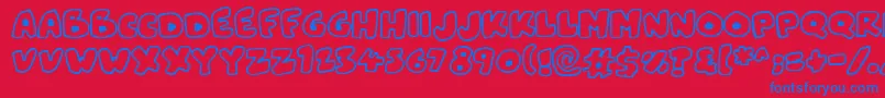 Snowblobs Font – Blue Fonts on Red Background