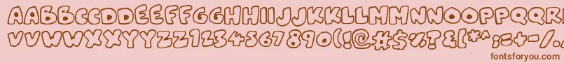 Snowblobs Font – Brown Fonts on Pink Background