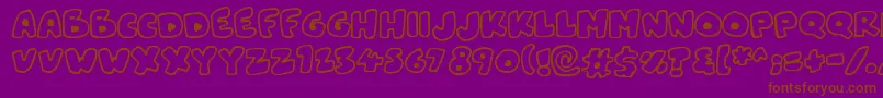 Snowblobs Font – Brown Fonts on Purple Background