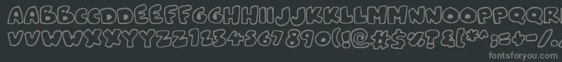 Snowblobs Font – Gray Fonts on Black Background
