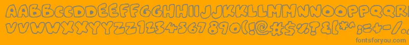 Snowblobs Font – Gray Fonts on Orange Background