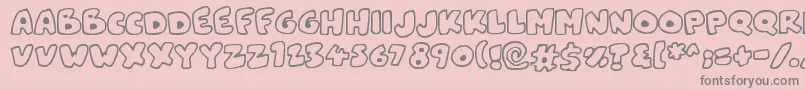 Snowblobs Font – Gray Fonts on Pink Background