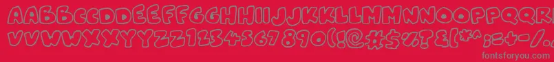 Snowblobs Font – Gray Fonts on Red Background