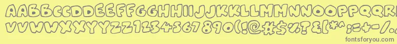 Snowblobs Font – Gray Fonts on Yellow Background