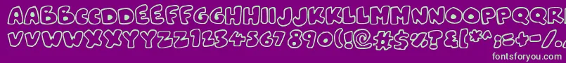 Snowblobs Font – Green Fonts on Purple Background