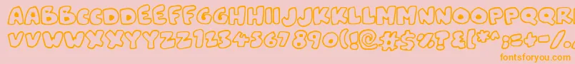 Snowblobs Font – Orange Fonts on Pink Background