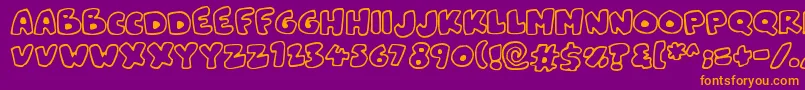 Snowblobs Font – Orange Fonts on Purple Background
