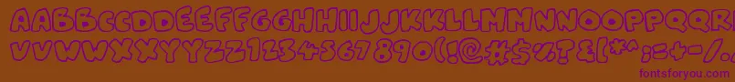 Snowblobs Font – Purple Fonts on Brown Background