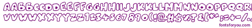 Snowblobs Font – Purple Fonts on White Background