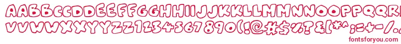 Snowblobs Font – Red Fonts on White Background